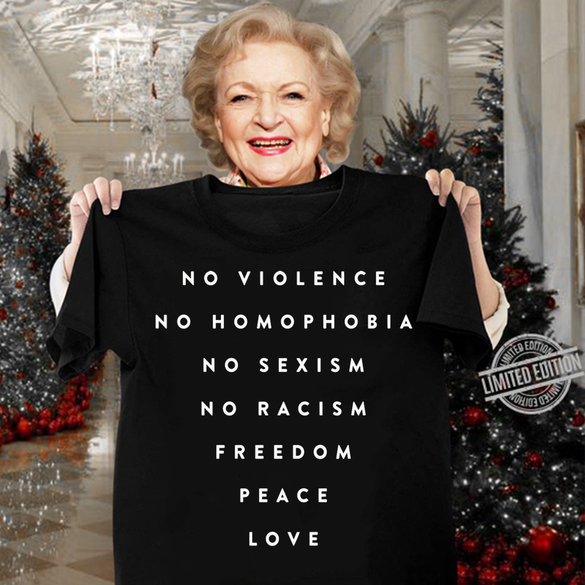 Daniel Bryan No Violence No Homophobia No Sexism No Racism Freedom Peace Love t-shirt woman shirt