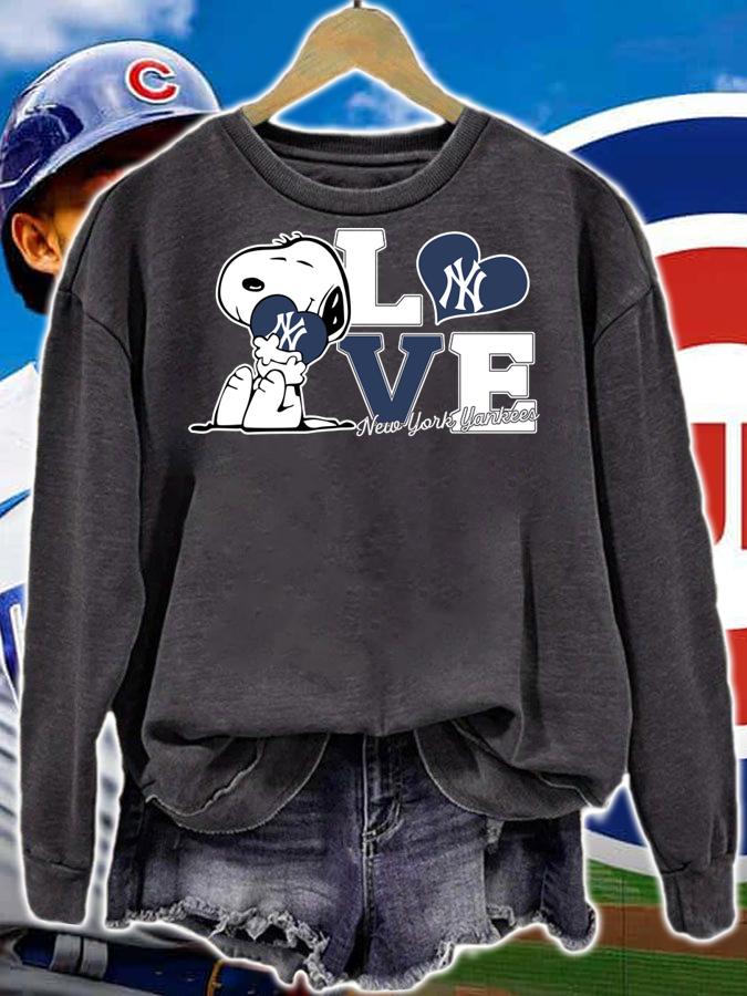 Snoopy love New York Yankees t-shirt sweatshirt