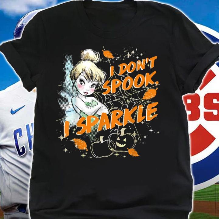 Official Disney Peter Pan Tinkerbell I Don't Spook I Sparkle Halloween t-shirt shirt