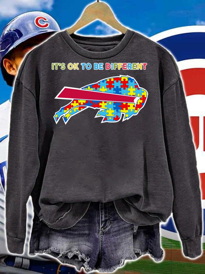 Buffalo Bills it's ok to be different Autism Awareness t-shirt sweatshirt