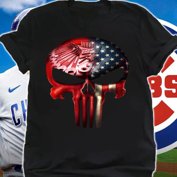 Independence Day The Punisher Skull Mechanic t-shirt shirt
