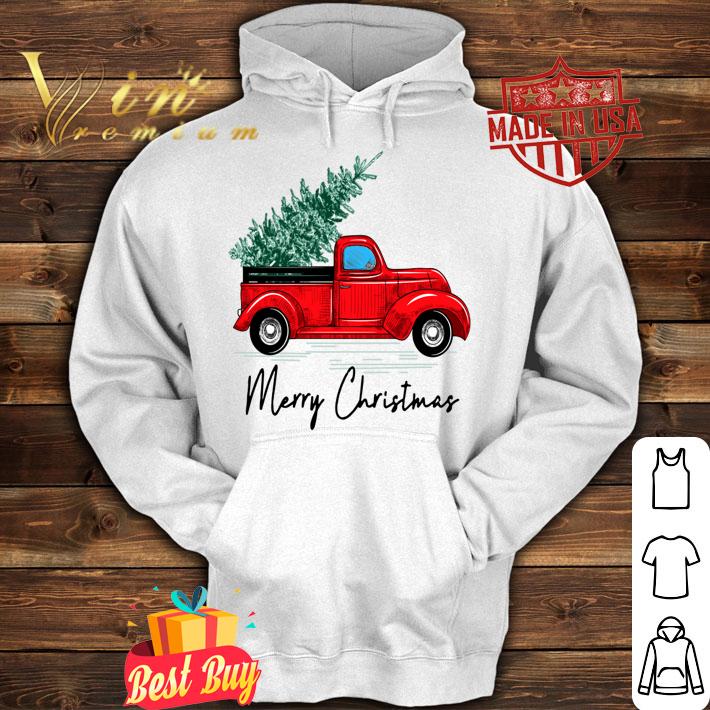 Red Truck With Merry Christmas Tree t-shirt hoodie