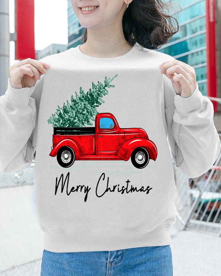 Red Truck With Merry Christmas Tree t-shirt sweatshirt
