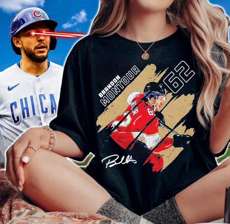 Brandon Montour Florida Stripes Hockey Shirt t-shirt woman shirt