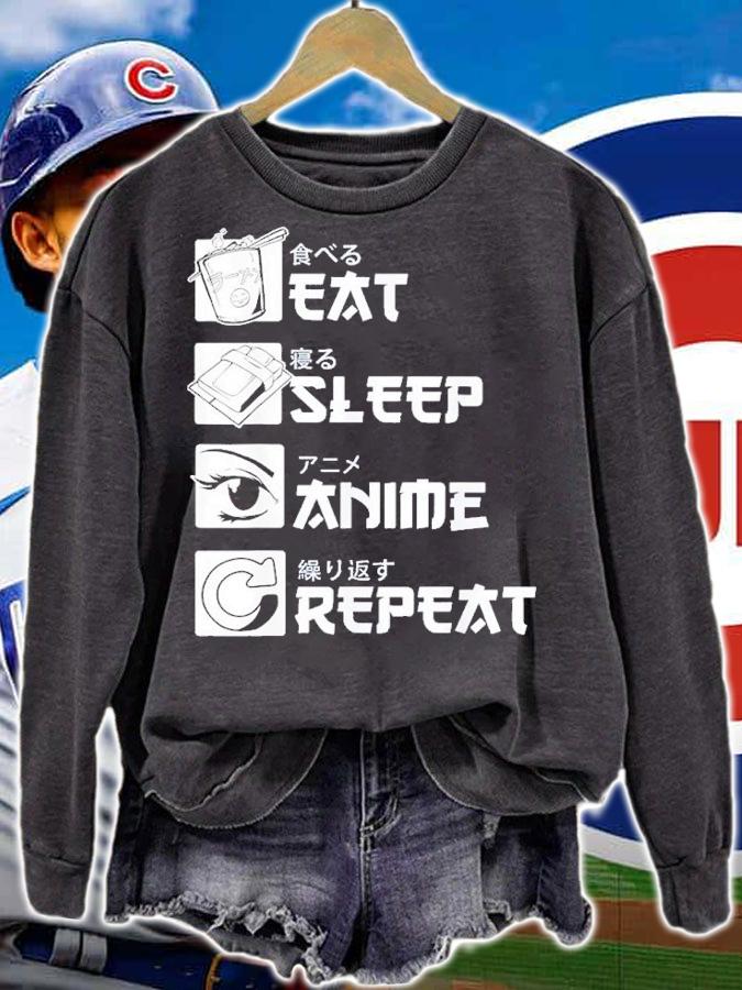 Eat Sleep Anime Repeat Japanese Manga Shirt t-shirt sweatshirt
