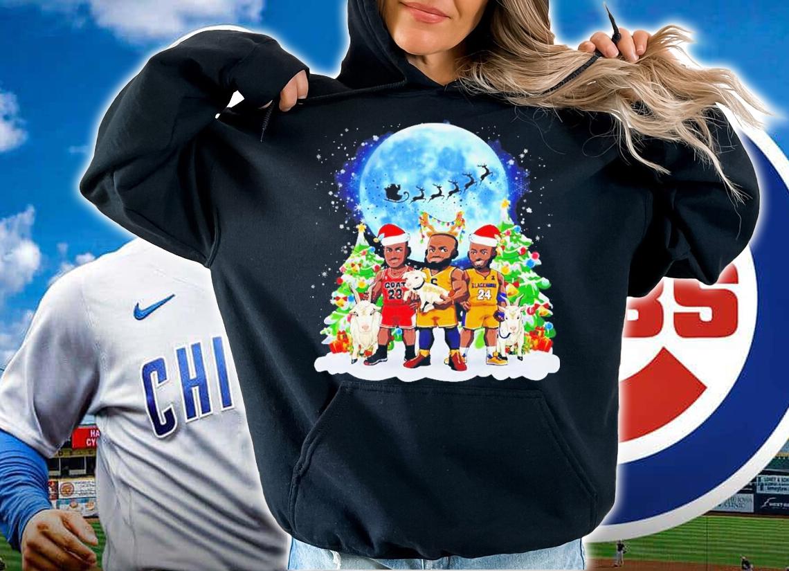Goat 23 Michael Jordan Vs LeBron James 6 And Black Mamba 24 Christmas Shirt t-shirt hoodie