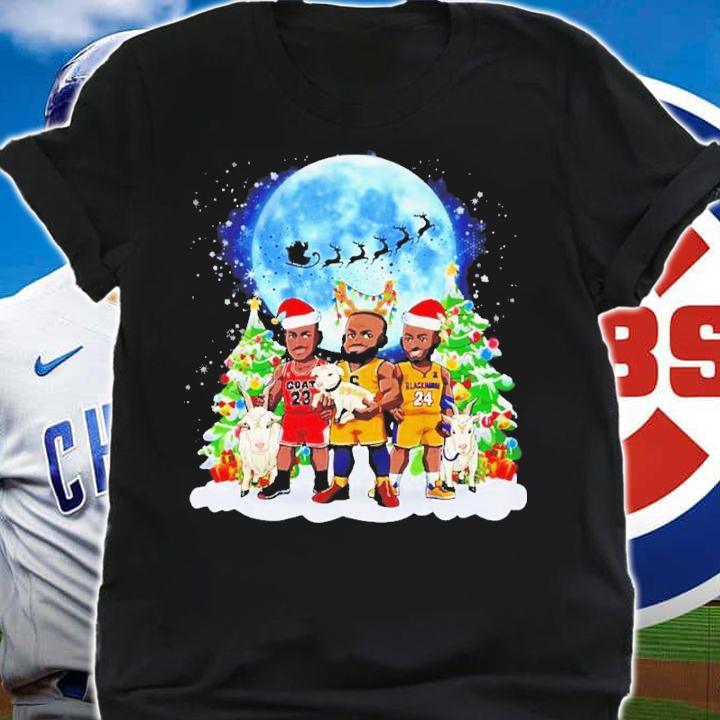 Goat 23 Michael Jordan Vs LeBron James 6 And Black Mamba 24 Christmas Shirt t-shirt shirt
