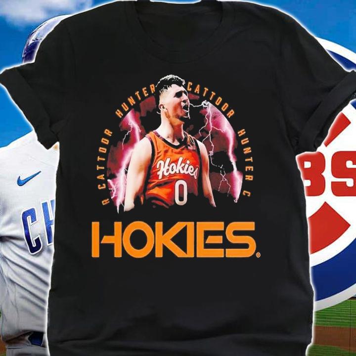 Hunter Cattoor Hokies basketball shirt t-shirt shirt