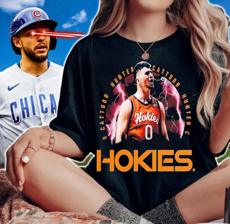 Hunter Cattoor Hokies basketball shirt t-shirt woman shirt