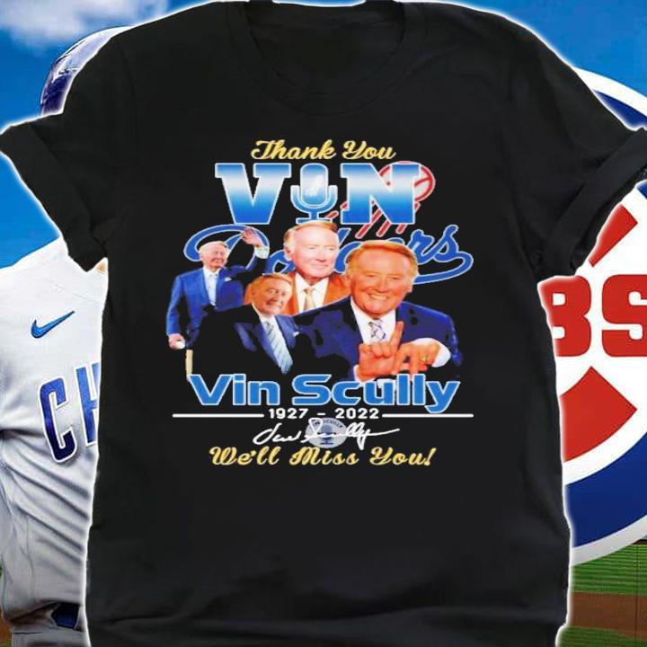 Thank You Vin Scully 1927-2022 Signature We'll Miss You Shirt t-shirt shirt