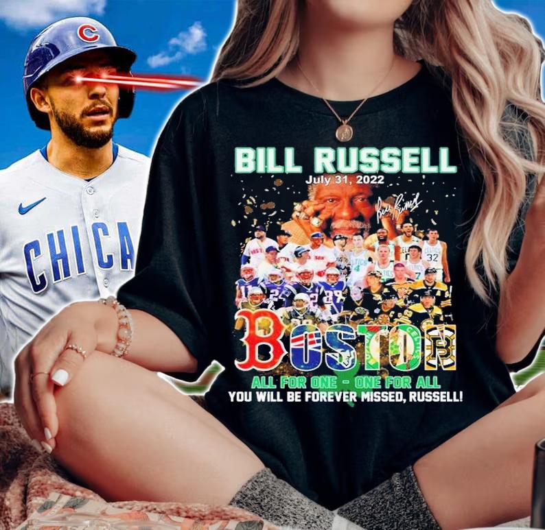 Bill Russell July 31 2022 Boston All For One One For All You Will Be Forever Missed Russell Signatures Shirt t-shirt