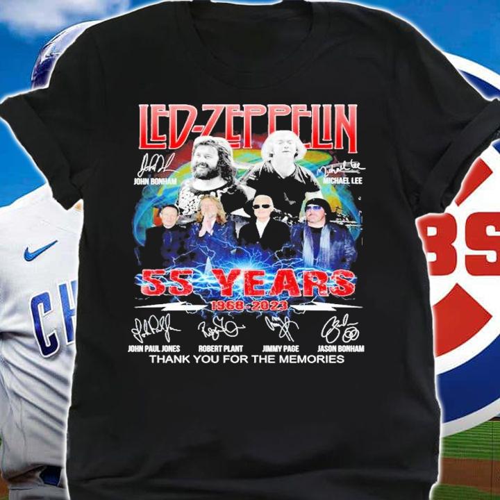 Led Zeppelin 55 years 1968 2023 thank you for the memories t-shirt
