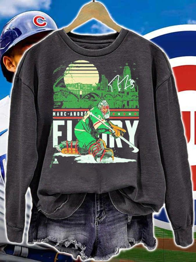Marc-Andre Fleury Minnesota City Skyline Hockey Signature Shirt t-shirt