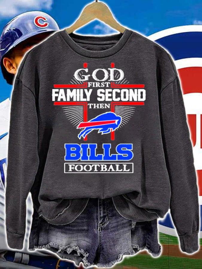 Buffalo Bills God First Family Second Then Bills Football 2022 Shirt t-shirt
