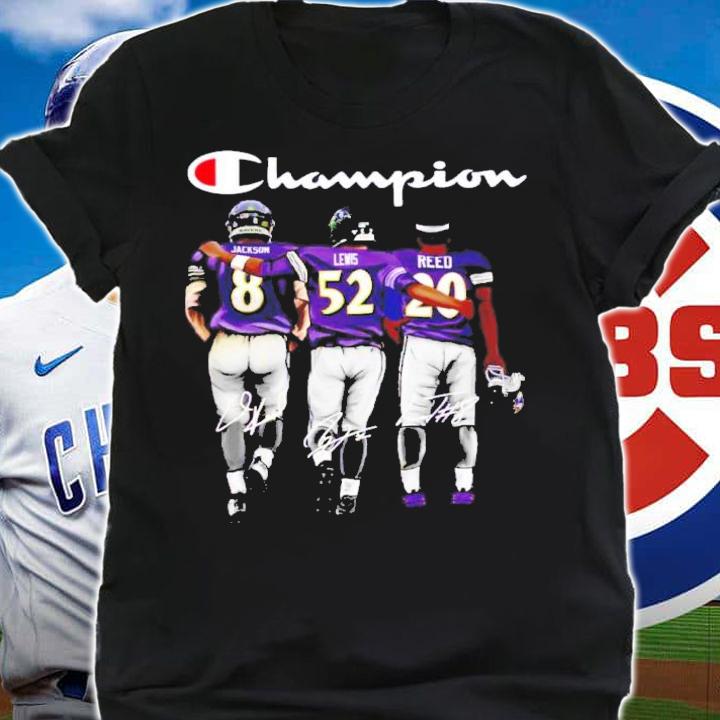 Champion Jackson Lewis And Reed Baltimore Ravens Signatures Shirt t-shirt shirt