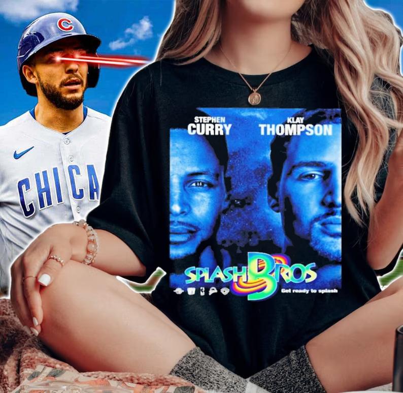 Chris Montano Stephen Curry And Klay Thompson Splash Bros Get Ready To Splash T-Shirt t-shirt woman shirt