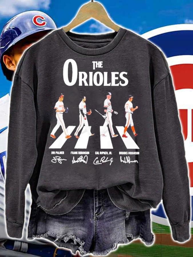 The Orioles Abbey Road Jim Palmer Frank Robinson Cal Ripken Jr signatures shirt t-shirt sweatshirt