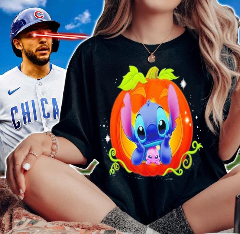 Disney Halloween Halloween Stitch And Boogoo Pumpkin Shirt t-shirt woman shirt