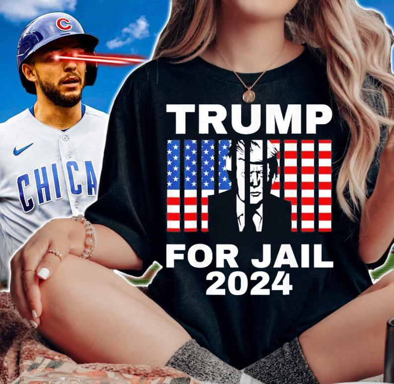FBI Searches Florida Trump Home Trump For Jail 2024 Anti-Trump Us Flag t-shirt