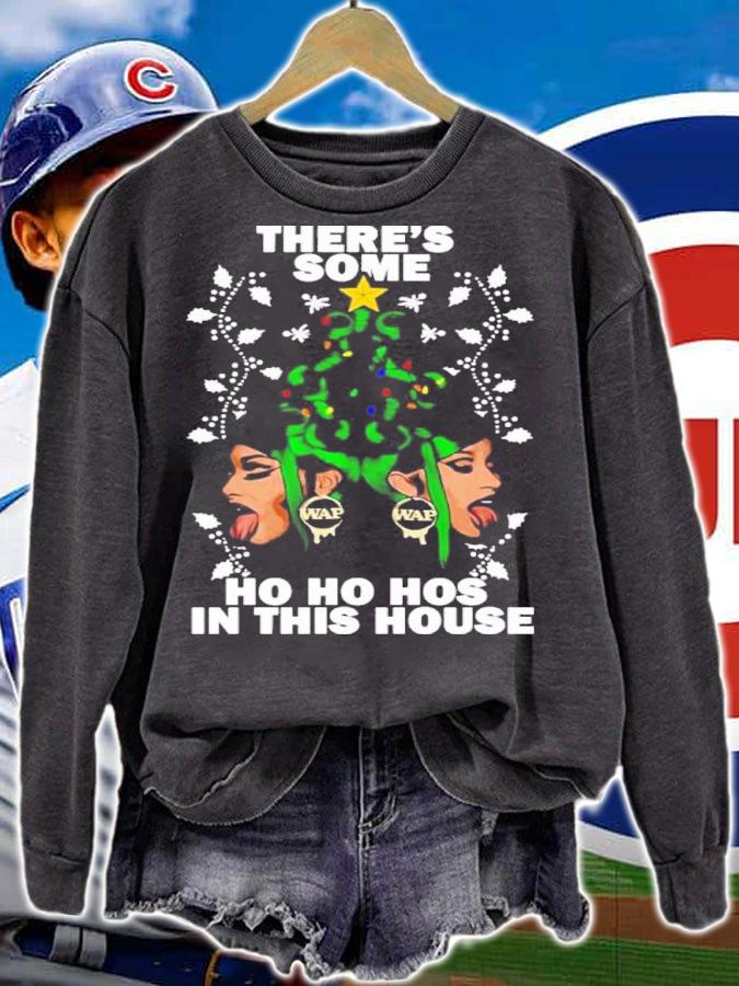 There's Some Ho Ho Hos In This House Merry Wapmas Megan Cardi B Shirt t-shirt