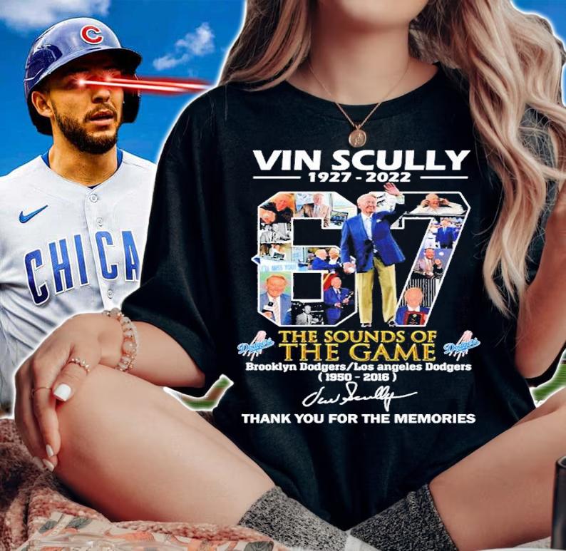 Vin Scully 1927 2022 the sounds of the game 1950 2016 thank you for the memories shirt t-shirt woman shirt