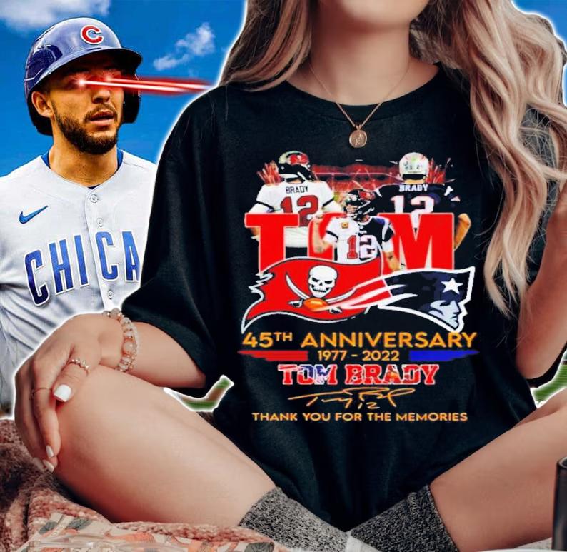 Tom 45th Anniversary 1977-2022 Tom Brady Signatures Thank You For The Memories Shirt t-shirt