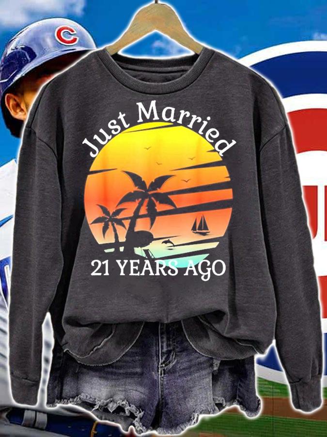21st Wedding Anniversary Cruise Just Married 21 Years T-Shirt t-shirt