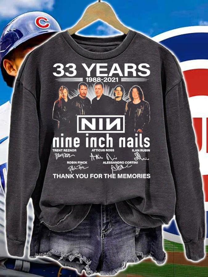 33 years 1988-2021 NIN Nine Inch Nails signatures shirt t-shirt sweatshirt