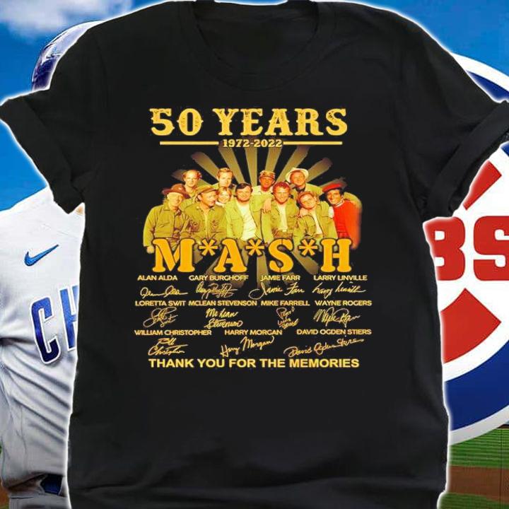 50 Years 1972-2022 Mash Signatures Thank You For The Memories Shirt t-shirt shirt