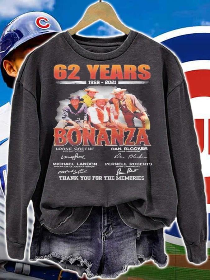 62 years 1959-2021 Bonanza signatures shirt t-shirt sweatshirt
