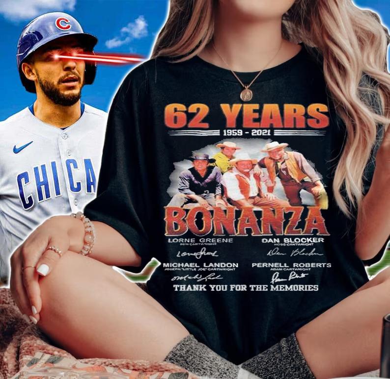 62 years 1959-2021 Bonanza signatures shirt t-shirt woman shirt