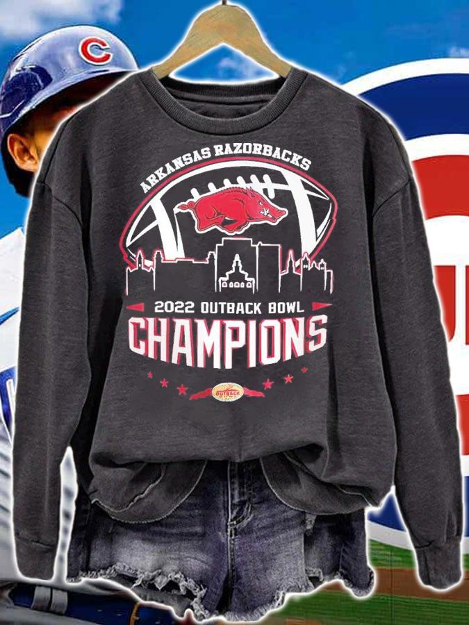 2022 Outback Bowl Champions NCAA Graphic Arkansas Razorbacks shirt t-shirt sweatshirt