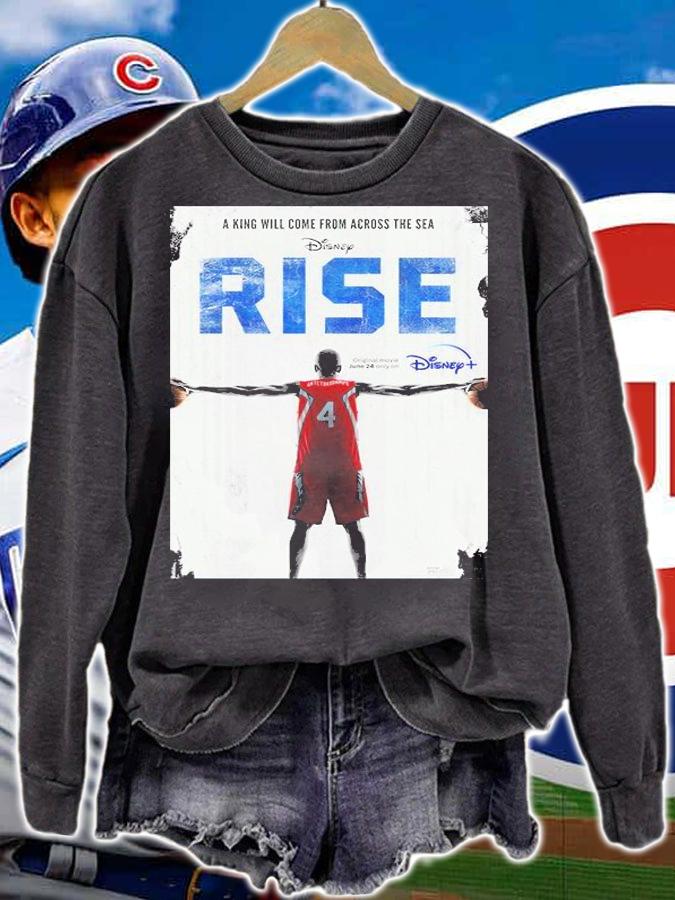 Antetokounmpo A King Will Come From Across The Sea RISE Poster T-Shirt t-shirt