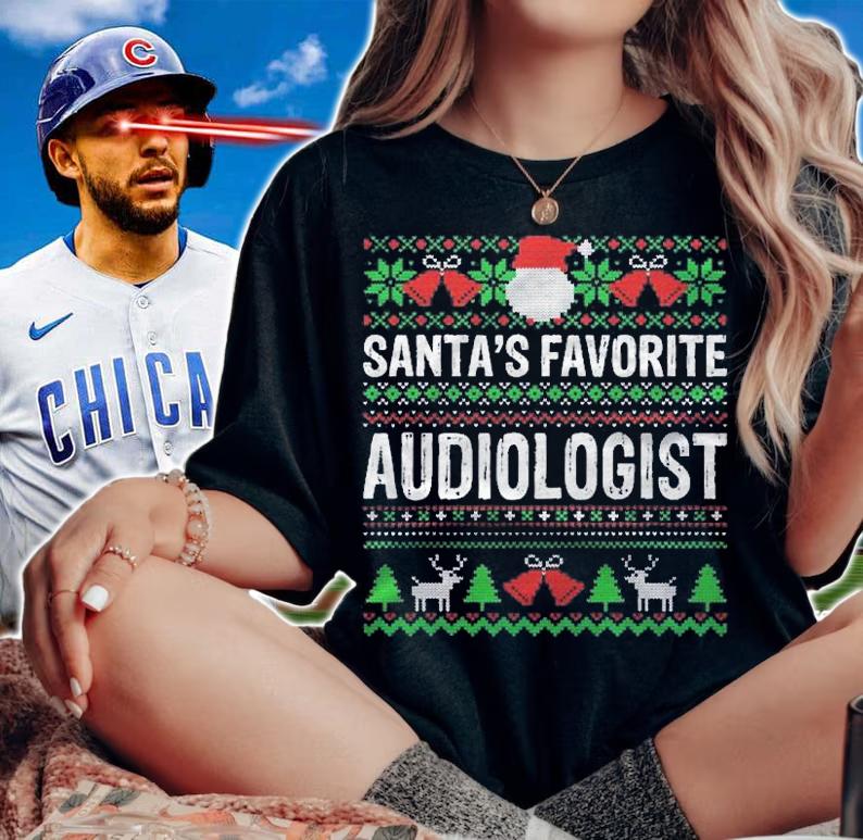 Audiologist Christmas Gift  Santas Favorite Audiologist Shirt t-shirt woman shirt
