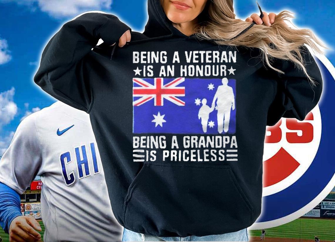 Being a veteran is an honour being a grandpa is priceless T-shirt t-shirt hoodie