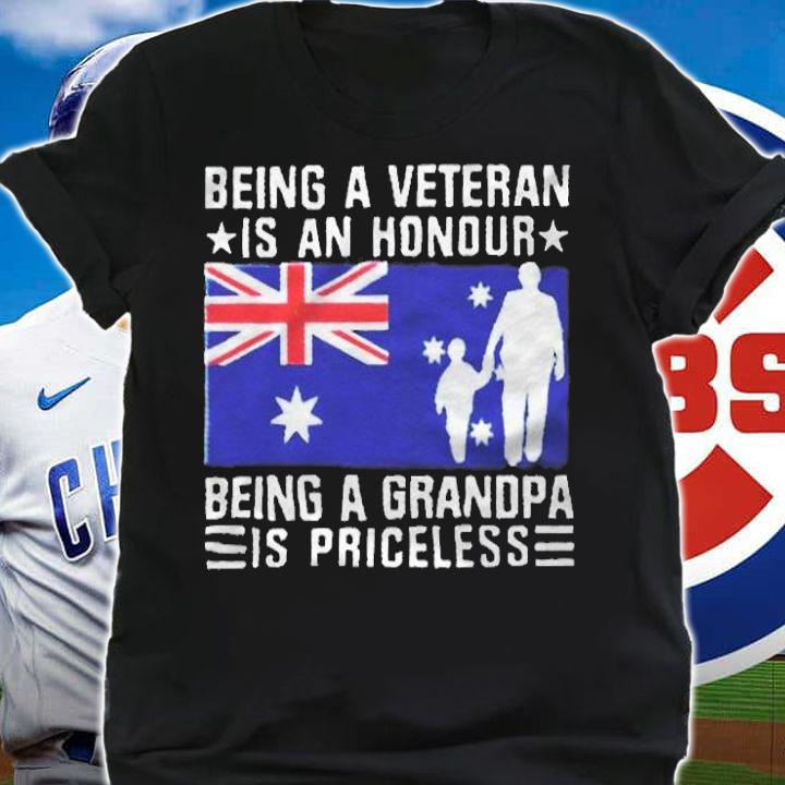 Being a veteran is an honour being a grandpa is priceless T-shirt t-shirt shirt