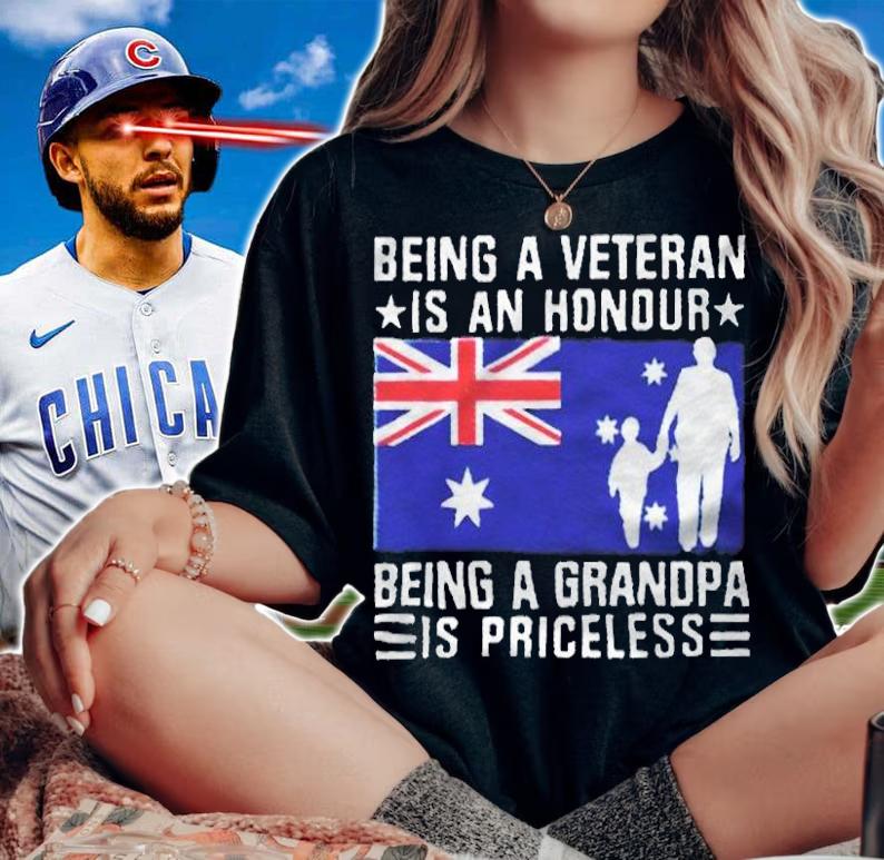 Being a veteran is an honour being a grandpa is priceless T-shirt t-shirt woman shirt