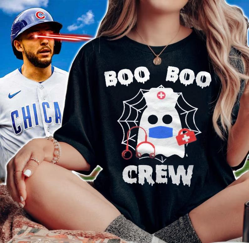 Boo Boo Crew Wear Mask Funny Nurse Halloween Ghost Costume Shirt t-shirt woman shirt