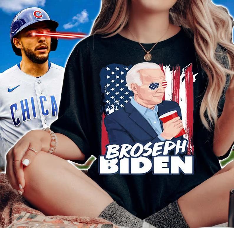 Broseph Biden Funny American Flag Patriotic Bro Joe Biden USA Flag t-shirt woman shirt