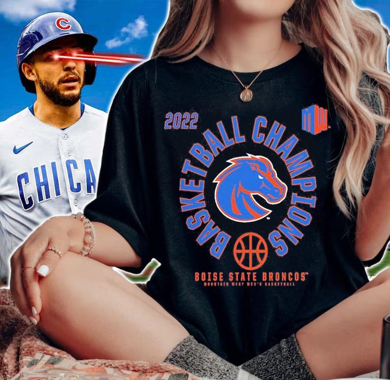 Boise State Broncos 2022 Mountain West Men's Basketball Conference Tournament Champions T-Shirt t-shirt