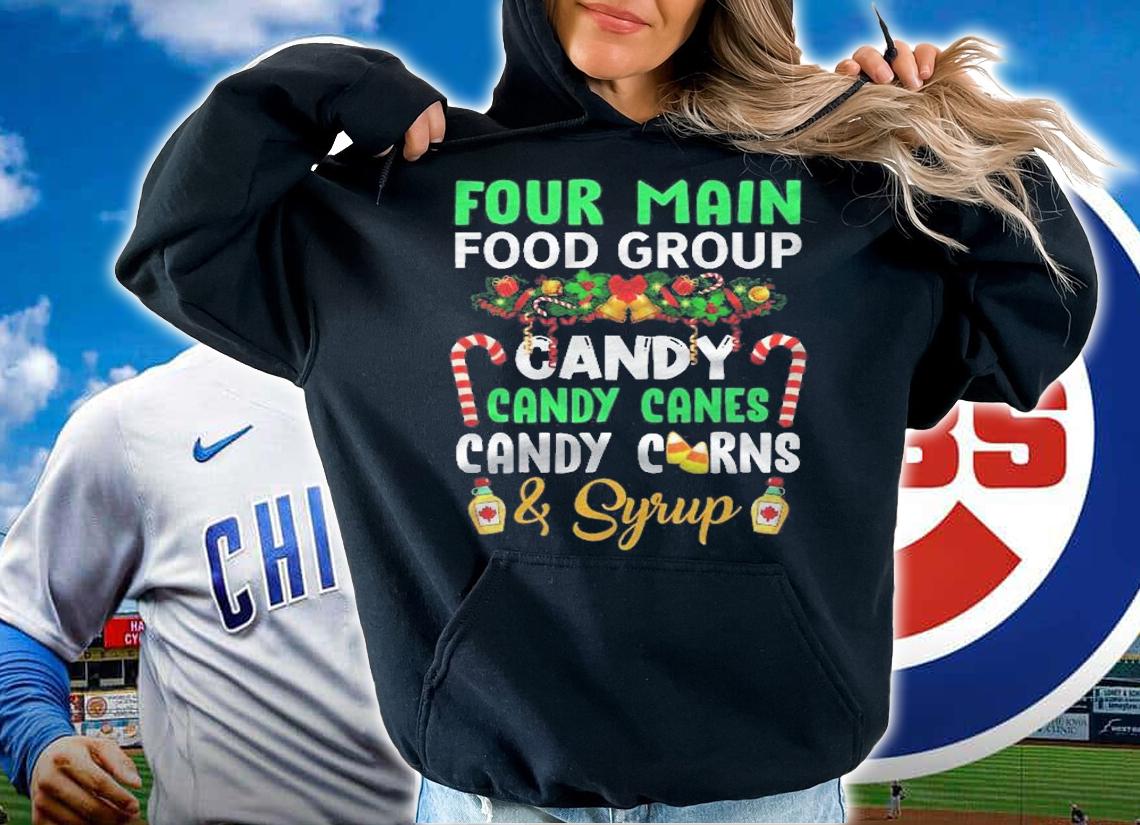 Four Main Food Groups Candy Cane Christmas Shirt t-shirt hoodie