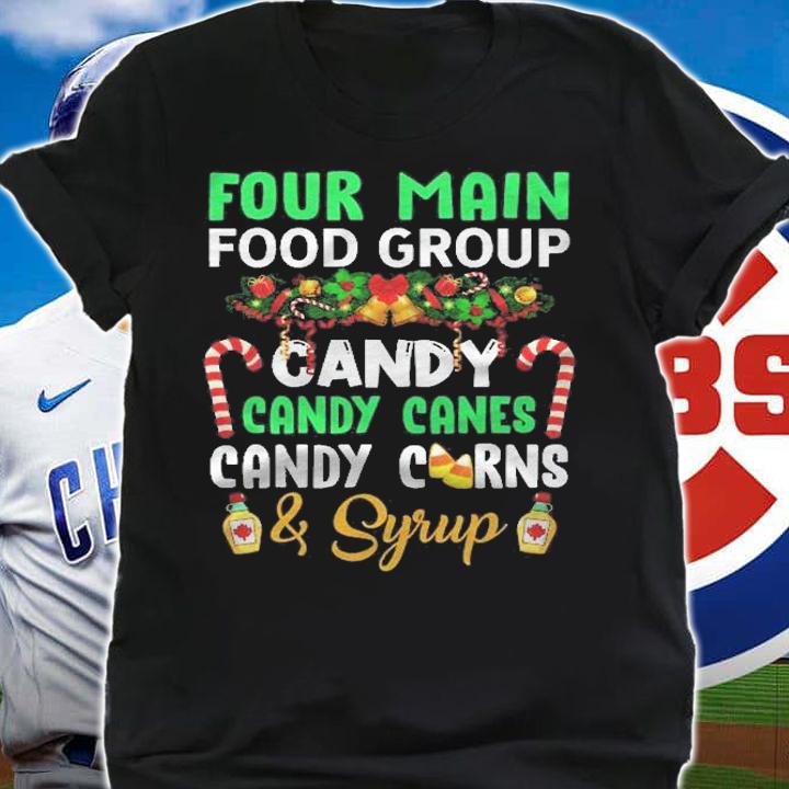 Four Main Food Groups Candy Cane Christmas Shirt t-shirt shirt