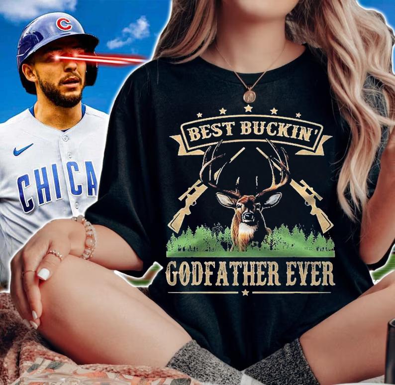 Mens Fathers Day Best Buckin Godfather Ever Deer Hunting Bucking Shirt t-shirt woman shirt