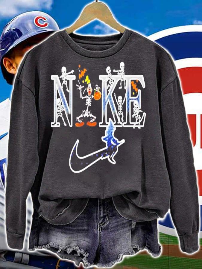 Nike Witch Skeleton dance Halloween shirt t-shirt sweatshirt