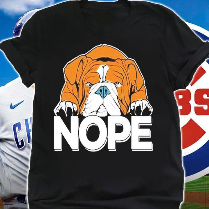 English Bulldog Old English Bulldog Nope Lazy Dog T-Shirt t-shirt shirt