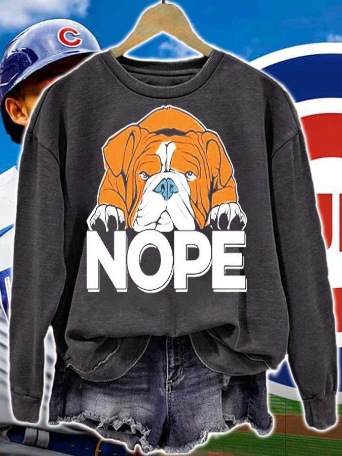English Bulldog Old English Bulldog Nope Lazy Dog T-Shirt t-shirt sweatshirt