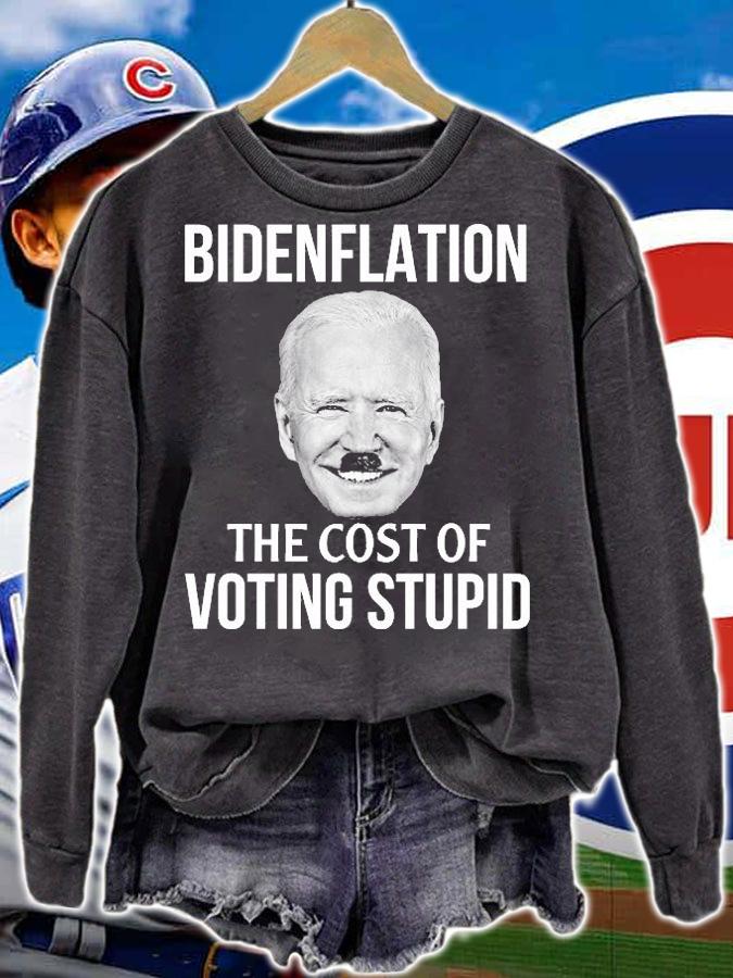 Funny Biden Inflation Bidenflation The Cost Of Voting Stupid T-Shirt t-shirt sweatshirt