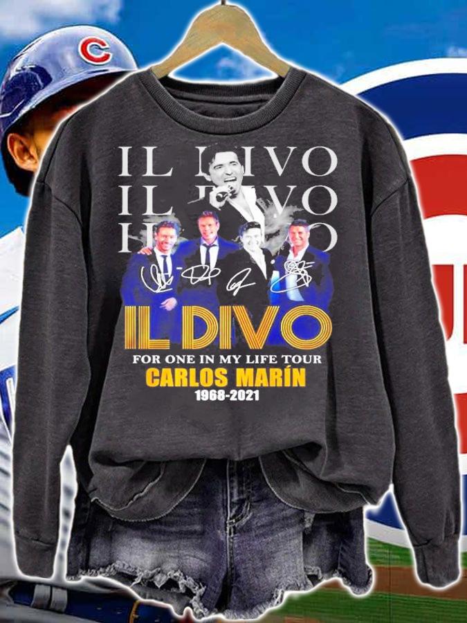 Il Divo Band For One In My Life Tour Carlos Marin 1968-2021 Signatures Shirt t-shirt sweatshirt