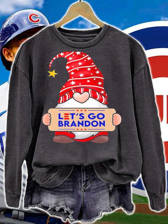 Lets Go Braden Brandon Funny Gnome Christmas Ugly Sweater T-Shirt t-shirt sweatshirt