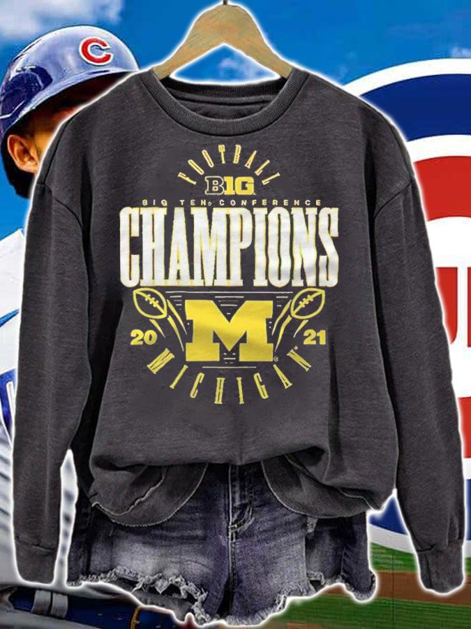 Michigan Wolverines 2021 Big Ten Football Conference Champions logo T-shirt t-shirt sweatshirt